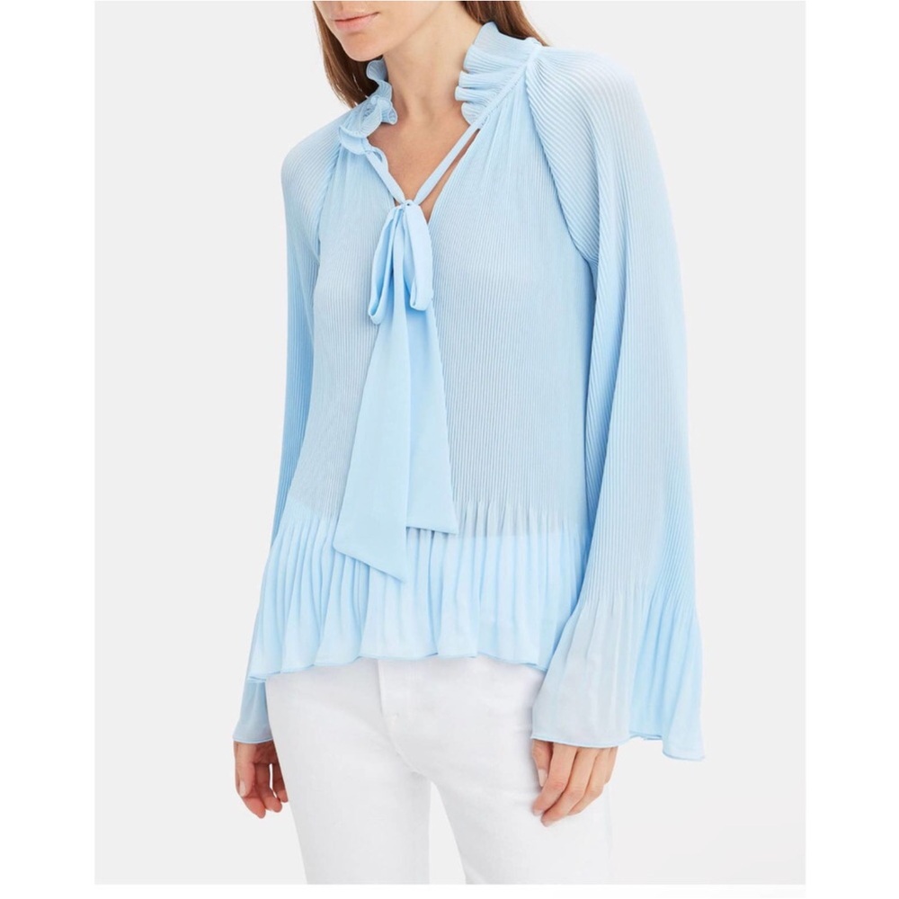 DEREK LAM 10 CROSBY Pleated Blouse